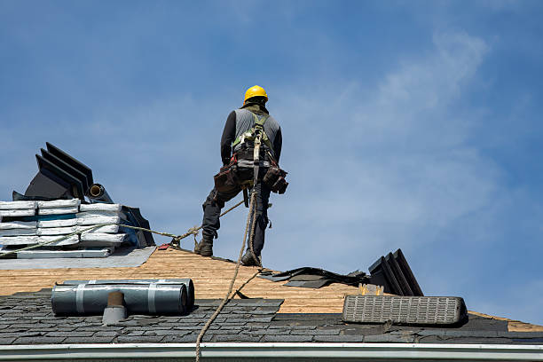 Professional Gutter Installation technician working in Harborcreek, PA